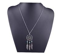 COLLBATH collana da uomo con acchiappasogni collana acchiappasogni da donna Ciondolo i in oro collane durante i per bambini piuma pendente corda d'argento