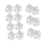 COLLBATH Cubetti di Ghiaccio Artificiali in Acrilico, 50 Pezzi, Forma Irregolare, Riutilizzabili, per Fotografia di Bevande e Oggetti di Scena
