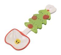 COLLBATH Cucchiaio da Zuppa Ceramica Natale con Decorazione Sottosmalto Cucchiaio Personale per Ramen e Gnocchi Design Elegante e Resistente per Tavola Festiva e Uso Quotidiano