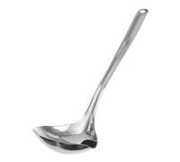 COLLBATH Cucchiaio Filtro Olio in Acciaio Inossidabile con Manico Cucchiaiata per Separazione Grasso da Zuppe Colino Fine e Lucidatura per Cucina Professionale