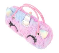 COLLBATH Custodia Portatile Per Occhiali Da Sole Con Design Di Unicorno Di Peluche E Maniglia Pratica Leggera E Protettiva