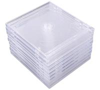 COLLBATH Custodia Trasparente Doppia per Conservare e Proteggere i Dischi in Acrilico per CD e Dvd 9 Pezzi, Resistente e Facile da Trasportare