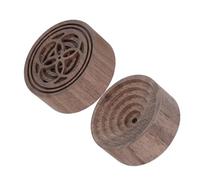 COLLBATH Diffusore di Oli Essenziali in Legno Scuro 2 Pezzi, Capacità Ottimale, Design Circolare Elegante e Moderno, per Camera e Ufficio Domestico