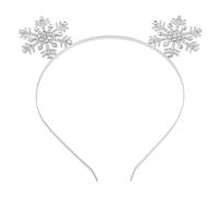 COLLBATH Fasce Per Chioma Fiocchi Di Neve Natalizi Cerchietto Per Chioma Fiocchi Di Neve Scintillanti in Lega Design A Corna Di Renna Festività Invernali