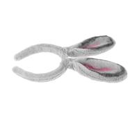 COLLBATH Fascia Per Chioma Orecchie Da Coniglio Grigie Accessori Per Chioma Per Feste Di Pasqua Cosplay Da Coniglietta Cerchietto Carino E Comodo Per Bambini E Adulti