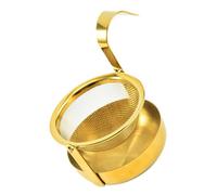 COLLBATH Filtro Tè in Acciaio Riutilizzabile con Maglia Fine Rotante e Resistente Adatto per Tazze e Teiere Standard con Gancio Supporto Ergonomico