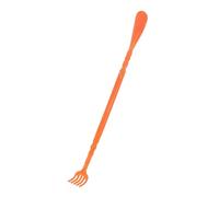 COLLBATH Grattaschiena Portatile Massaggiatore 2 in 1 Artigli Massaggianti Sollevatore Per Scarpe Comodo in Plastica Colore Arancione Per Uomo Uso Quotidiano e Sollievo Dal Prurito