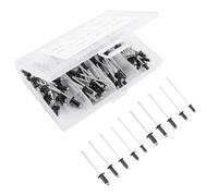 COLLBATH Kit 120 Pezzi Rivetti Ciechi in Alluminio Nero M32 M4 Rivetto Testa Standard Superficie Liscia Fissaggi per Mobili Edile Auto Settore Marittimo Utensili Rivettatura