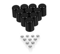 COLLBATH Kit 20 Pezzi Di Sfere a Rullo in Acciaio e Tappi Antipolvere Per Bottiglie Roll-on 18 Denti, Accessori Per Oli Essenziali, Distribuzione Uniforme Per Uso Domestico, Ufficio e Viaggio