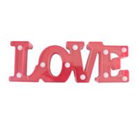 COLLBATH Luce Decorativa LED Love a Forma di Lettera, Insegna Luminosa da Tavolo Rossa Luce Bianca, Cartello Decorativo per Stanza e Atmosfera Romantica, per San e Feste