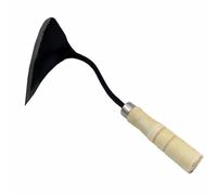 COLLBATH Manuale con Manico in Legno Antiscivolo Zappetta Piccola Collo Storto per Giardinaggio e Diserbo Utensile Leggero e Facile da Usare per Orto Giardino Casa e Scuola