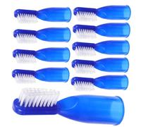 COLLBATH Mini Spazzolini da Denti a Dito per Prigione Setole Morbide, Sicuri e Pratici la Pulizia Orale in Istituti Penitenziari, Confezione 10 Pezzi in Plastica