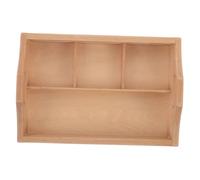 COLLBATH Organizzatore Di Pallet in Faggio Vassoi Per La Colazione Rustici in Legno Vassoi Da Portata in Legno Con Manico Con Manici Piatto Da Cucina Per Natale Light Brown