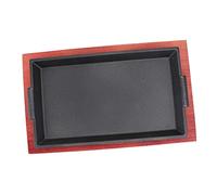 COLLBATH Padella Ghisa Antiaderente per Bistecche e Barbecue Piastra Rotonda per Grigliare Carne e Verdure Compatibile con Barbecue Elettrico e Cucina Giapponese Teppanyaki Facile da Pulire