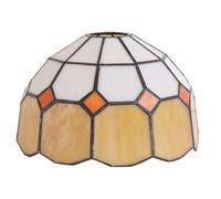 COLLBATH Paralume in Vetro Giallo Stile Europeo Copertura Lampada Vintage per Camera da Letto Plafoniera con Centrale Paralume Semplice e Chic per Illuminazione Soffusa