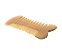 COLLBATH Pettine Doppio Faccia in Corno Naturale Denti Larghi Massaggi Decontratturanti Per Casa Viaggi E Ufficio