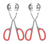 COLLBATH Pinze per Polpette in Acciaio Inox 304 Set 2 Pezzi Impugnatura Ergonomica Resistente al Calore Utensili da Cucina per Carne Cake Pop e Palline di Frutta Adatti a Uso