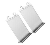 COLLBATH Porta Menù Verticale in Acrilico Trasparente A5 14,5x20,5 Cm, Espositore da Tavolo a Doppia Faccia 2 Pezzi con Raccoglitore ad Anelli, Supporto per Cartelli da Ristorante,