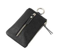 COLLBATH Portamonete Borsa Portachiavi in Pelle Semplice Cerniera E 6 Chiusure Per Monete Banconote Piegate Ricevute Piccola Dimensione Adatta Tasche Pantaloni Borsa Valigetta