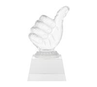 COLLBATH Premio Trasparente in Cristallo Delicato Design a Forma di Mano, Decorazione Creativa e Semplice per Arredamento Casa e Giardini, Funzionale e Curato nei Dettagli