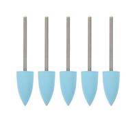 COLLBATH Punte Fresa Unghie in Silicone 5pezzi, Set Manicure per Lucidatura Fine e Rapida, Accessori per Saloni Unghie, Grana 600, per Cuticole e Tecnici Unghie
