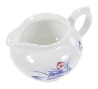 COLLBATH Salsiera in Ceramica con Manico per Condimenti e Sugo, Brocca per Salsa e Latte Multiuso per Casa, Bar e Ristoranti, Resistente e Facile da Pulire, Design Tradizionale Blu e