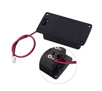 COLLBATH Scatola Per Batteria Da 9 V Con Contatti Metallici A Molla Custodia Per Batterie Per Pick-up Realizzata in Materiale Durevole Nero