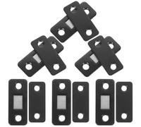 COLLBATH Set 12 Pezzi Chiusure Magnetiche per Sportelli di Armadietti Fermaporta in Metallo Nero Opaco Ultra Sottile Chiusura Magnetica per Mobili Armadi e Dispense senza Foratura