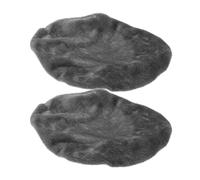 COLLBATH Set 2 Pezzi Copriwater Velluto Grigio Scuro Lavabile Antipolvere Copertura Imbottita Antiscivolo per Sedile WC Rotondo, Allungato e Oblungo, Protezione Bagno Comoda e