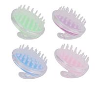 COLLBATH Set 4 Pezzi Spazzola per Chioma Design Unico in Silicone e Pe, per Massaggia Capelluto a Casa in Salone, Favorisce Rilassamento e Sollievo Dalla Pressione