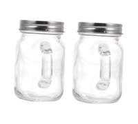COLLBATH Set di 2 Contenitori per Condimenti in Alluminio e Vetro, Facili da Pulire e Maneggiare, per Cucina Domestica e Professionale