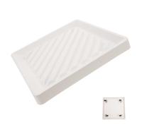 COLLBATH Sottovaso Rettangolare con Ruote per Vasi da Piante, Base Mobile in Pp con Funzione Raccolta Acqua, Facile da Spostare per Uso Interno e Domestico