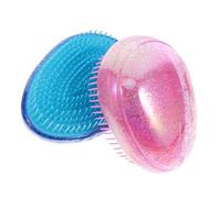 COLLBATH Spazzola Pettine Massaggiante per Chioma 2 Pezzi Glitter Perlato Setole Morbide per Chioma Lunghi e Crespi da Viaggio Portatile per Quotidiano e Rilassamento Capelluto