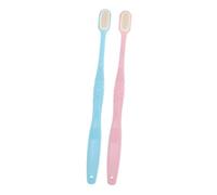 COLLBATH Spazzolino Denti Manuale 2 Pezzi Setole Per Cura Gengive Adulti Pulizia Orale Profonda Design Sottile Flessibile Penetrare Denti Senza Danneggiare Protezione Superficiale