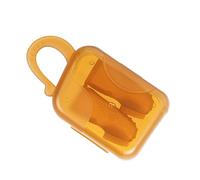 COLLBATH Spazzolino Dita per Bambini in Silicone Arancione Doppia Faccia per Massaggio Gengive e Pulizia Denti, Set per Neonati e Primi Dentini