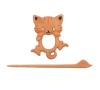 COLLBATH Spilla a Forma di Gatto in Legno di Bambù Spilla Vintage per Donna Fermaglio Leggero per Sciarpa Maglione e Scialle Accessorio Decorativo Motivo Animale per Uso Quotidiano