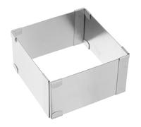 COLLBATH Stampo Quadrato in Acciaio per Mousse e Dolci Resistente Temperature Riutilizzabile per Biscotti Pasta Frolla e Creativa