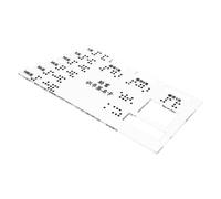 COLLBATH Strumento in Braille Acrilico Per Non Vedenti Carta Di Credito Assistita Carta Numerica in Braille Per Lettore Di Denaro Bancario Affidabile E Robusto