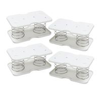 COLLBATH Supporto a Molla per Scatola di Tovaglioli 4 Pezzi Accessorio Compatto Bianco per Fazzoletti Porta Fazzoletti da Cucina e Bagno Leggero e Facile da Pulire per Uso Domestico