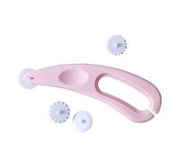 COLLBATH Tagliapasta Rotella Rosa Per Dolci Con Ruote Stampo Per Biscotti Pasta Frolla Pizza e Torte Utensile Da Forno Decorativo in Plastica Rosa