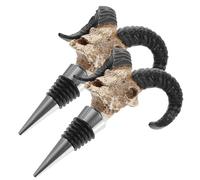 COLLBATH Tappi Per Bottiglie Di Vino Decorativi Teschi Di Bufalo Stile Raffinato E Lucidatura A Specchio Praticità E Durata