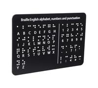 COLLBATH Tavola Alfabeto Braille Punti in Rilievo Tabella Numeri Lavagna Didattica Per Principianti Educazione Tattile Casa Scuola