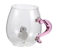 COLLBATH Tazza in Vetro Trasparente con e Mug Natalizia Decorativa per Tè e Calda Resistente e Sicura e Ufficio