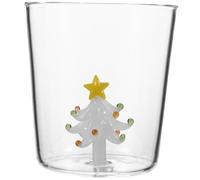COLLBATH Tazza Vetro Resistente al Calore con Albero per Bevande Calde e Fredde Bicchiere Decorativo Natalizio e Ufficio Regalo Festivo