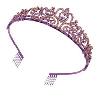 COLLBATH Tiara Nuziale Strass Stile Barocco Fascia Per Chioma Decorativo E Utile Lucido E Bello Copricapo Elegante Per Sposa