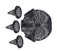 COLLBATH Trappola Pesca Portatile in Riutilizzabile Rete per Gabbia Granchi Gamberi e Aragoste con Fondo Sigillato Anti-evasione Coperchi Gabbia Nera