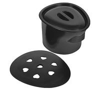 COLLBATH Vaso da Notte in Plastica con Coperchio, Orinatoio Portatile per Anziani e Donne Incinte, Set con Vasino e Piastra Doccia, Ausilio per Pazienti e Disabili, Uso Stile Casuale