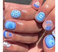 Colle finte del fiore quadrato su acrilico artificiale 12 dimensione 24pcs bastone per le donne progettano il chiodo falso