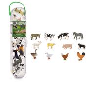 CollectA Farm Life - Figure da cortile in miniatura e custodia per il trasporto,