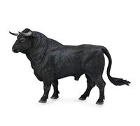 CollezionaUna replica animale realistica in piedi di toro da combattimento spagn